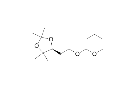 2H-Pyran, tetrahydro-2-[2-(2,2,5,5-tetramethyl-1,3-dioxolan-4-yl)ethoxy]-, (4S)-