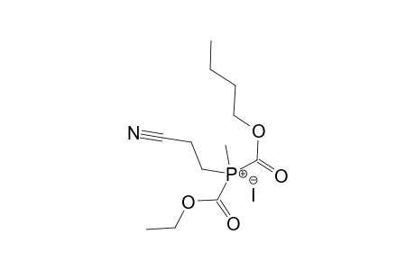 BUTYLOXYCARBONYL,ETHYLOXYCARBONYL-(2-CYANOETHYL)-PHOSPHANE-METHIODIDE
