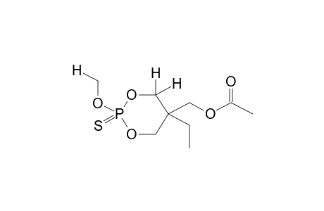 2-THIO-2-METHOXY-5-ETHYL-5-ACETOXYMETHYL-1,3,2-DIOXAPHOSPHORINANE(ISOMER 1)