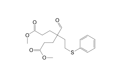 Heptanedioic acid, 4-formyl-4-[2-(phenylthio)ethyl]-, dimethyl ester