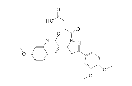 4-[5-(2-chloro-7-methoxy-3-quinolinyl)-3-(3,4-dimethoxyphenyl)-4,5-dihydro-1H-pyrazol-1-yl]-4-oxobutanoic acid