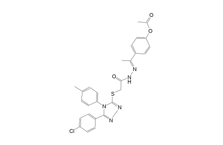 acetic acid, [[5-(4-chlorophenyl)-4-(4-methylphenyl)-4H-1,2,4-triazol-3-yl]thio]-, 2-[(E)-1-[4-(acetyloxy)phenyl]ethylidene]hydrazide