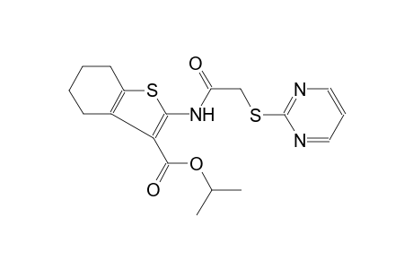 benzo[b]thiophene-3-carboxylic acid, 4,5,6,7-tetrahydro-2-[[(2-pyrimidinylthio)acetyl]amino]-, 1-methylethyl ester