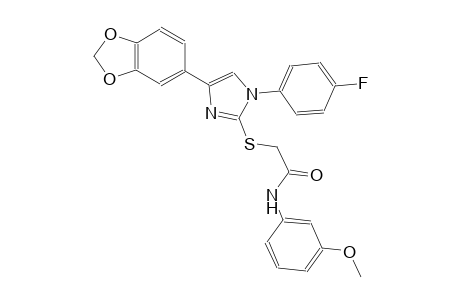 acetamide, 2-[[4-(1,3-benzodioxol-5-yl)-1-(4-fluorophenyl)-1H-imidazol-2-yl]thio]-N-(3-methoxyphenyl)-