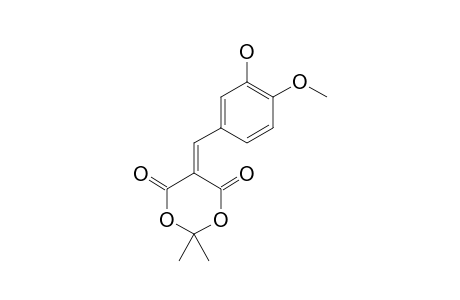 5-(3-HYDROXY-4-METHOXYBENZYLIDENE)-2,2-DIMETHYL-1,3-DIOXANE-4,6-DIONE