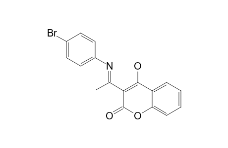 4-HYDROXY-3-[1-(PARA-BROMOPHENYLIMINO)-ETHYL]-2H-CHROMEN-2-ONE