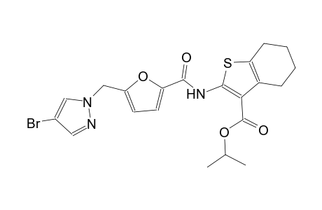 isopropyl 2-({5-[(4-bromo-1H-pyrazol-1-yl)methyl]-2-furoyl}amino)-4,5,6,7-tetrahydro-1-benzothiophene-3-carboxylate