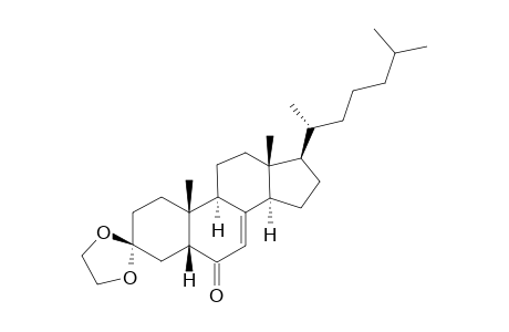 3,3-(Ethylenedioxy)-5.beta.-cholest-7-en-6-one