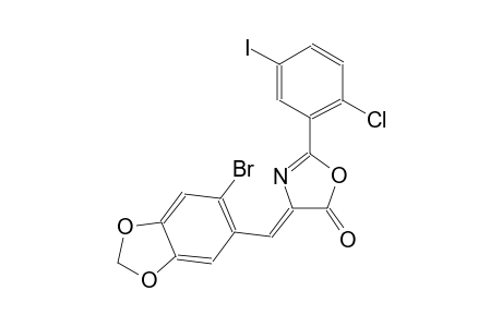 (4Z)-4-[(6-bromo-1,3-benzodioxol-5-yl)methylene]-2-(2-chloro-5-iodophenyl)-1,3-oxazol-5(4H)-one