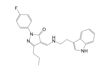 3H-pyrazol-3-one, 2-(4-fluorophenyl)-2,4-dihydro-4-[[[2-(1H-indol-3-yl)ethyl]amino]methylene]-5-propyl-, (4Z)-