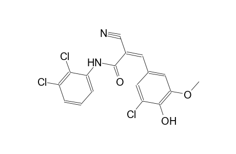 (2Z)-3-(3-chloro-4-hydroxy-5-methoxyphenyl)-2-cyano-N-(2,3-dichlorophenyl)-2-propenamide
