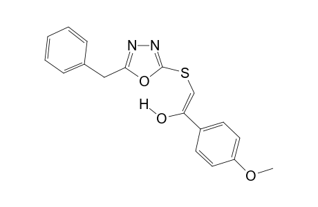 2-(5-Benzyl-[1,3,4]oxadiazol-2-ylsulfanyl)-1-(4-methoxy-phenyl)-ethenol