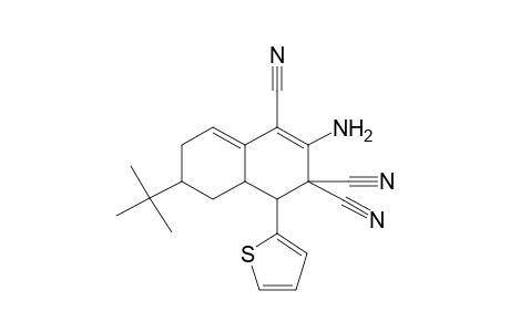 2-Amino-6-tert-butyl-4-(2-thienyl)-4a,5,6,7-tetrahydro-4H-naphthalene-1,3,3-tricarbonitrile