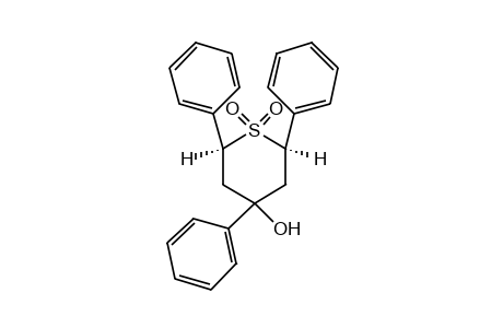 cis-TETRAHYDRO-2,4,6-TRIPHENYLTHIOPYRAN-4^a-OL, 1,1-DIOXIDE