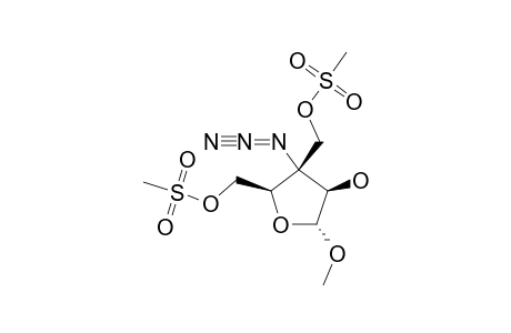 METHYL-3-C-AZIDO-5-O-METHANSULFONYL-1,2-O-ISOPROPYLIDENE-3-C-METHANSULFONYLOXYMETHYL-ALPHA-D-ARABINOFURANOSIDE