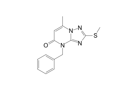 4-(benzyl)-7-methyl-2-(methylthio)-[1,2,4]triazolo[1,5-a]pyrimidin-5-one