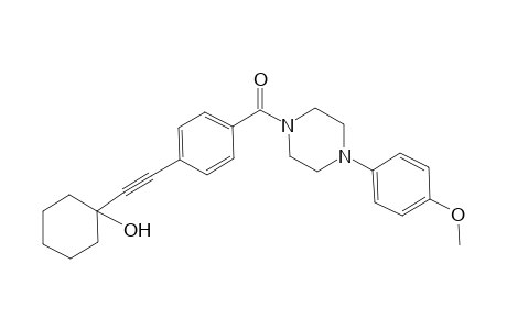 [4-(4-methoxyphenyl)piperazin-1-yl]-[4-[2-(1-oxidanylcyclohexyl)ethynyl]phenyl]methanone