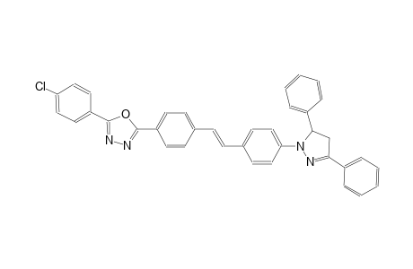 2-(4-chlorophenyl)-5-(4-{(E)-2-[4-(3,5-diphenyl-4,5-dihydro-1H-pyrazol-1-yl)phenyl]ethenyl}phenyl)-1,3,4-oxadiazole
