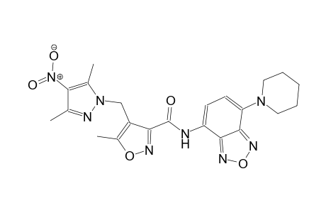 4-[(3,5-dimethyl-4-nitro-1H-pyrazol-1-yl)methyl]-5-methyl-N-[7-(1-piperidinyl)-2,1,3-benzoxadiazol-4-yl]-3-isoxazolecarboxamide
