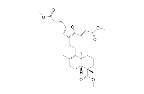 Methyl (1S,4aS,8aR)-5-(2-{2,5-bis[(E)-3-methoxy-3-oxoprop-1-en-1-yl]furan-3-yl}ethyl)-1,4a,6-trimethyl-1,2,3,4,4a,7,8,8a-octahydronaphthalene-1-carboxylate