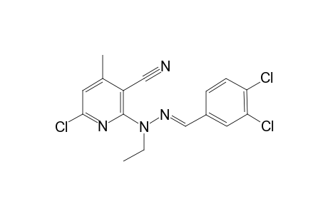 3-Pyridinecarbonitrile, 6-chloro-2-[2-[(3,4-dichlorophenyl)methylidene]-1-ethylhydrazino]-4-methyl-