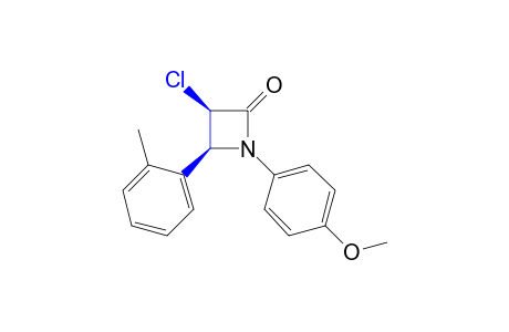 cis-3-Chloro-1-(p-methoxyphenyl)-4-o-tolyl-2-azetidinone