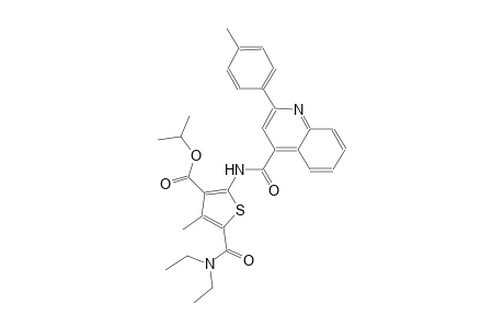 isopropyl 5-[(diethylamino)carbonyl]-4-methyl-2-({[2-(4-methylphenyl)-4-quinolinyl]carbonyl}amino)-3-thiophenecarboxylate
