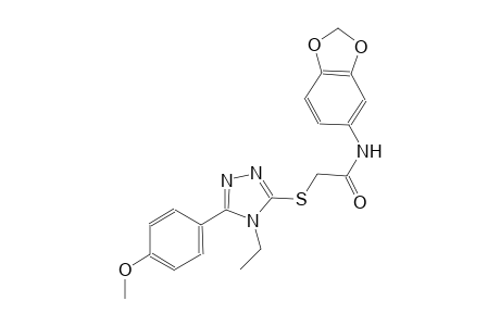 N-(1,3-benzodioxol-5-yl)-2-{[4-ethyl-5-(4-methoxyphenyl)-4H-1,2,4-triazol-3-yl]sulfanyl}acetamide
