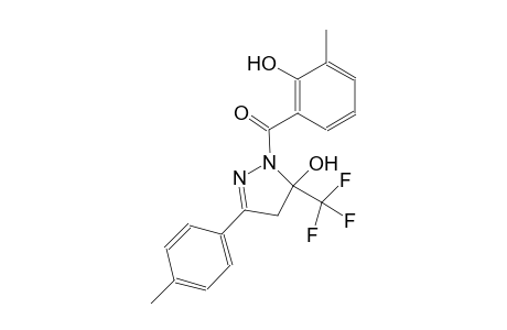 1H-pyrazol-5-ol, 4,5-dihydro-1-(2-hydroxy-3-methylbenzoyl)-3-(4-methylphenyl)-5-(trifluoromethyl)-