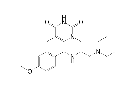 3-Diethylamino-1-(2,4-dioxo-5-methylpyrimidin-1-yl)-2-[(4-methoxyphenyl)methyl]aminopropane