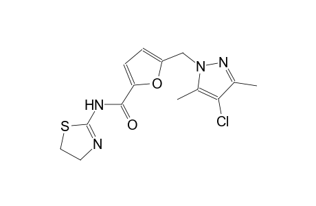 5-[(4-chloro-3,5-dimethyl-1H-pyrazol-1-yl)methyl]-N-(4,5-dihydro-1,3-thiazol-2-yl)-2-furamide