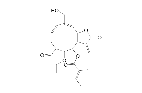 6-Formyl-5-ethoxy-octahydro-10-(hydroxymethyl)-3-methylene-2-oxocyclodeca[b]furan-4-yl 2'-Methyl-2'-butenoate