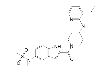 N-[2-[4-[(3-ethyl-2-pyridyl)-methyl-amino]piperidine-1-carbonyl]-1H-indol-5-yl]methanesulfonamide