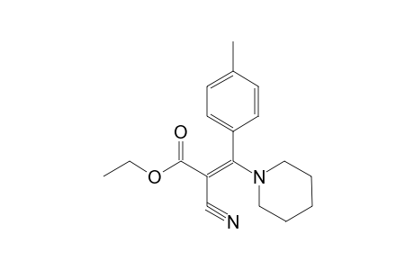 Ethyl 3-(piperidino)-2-cyano-3-(p-methylphenyl)propenoate