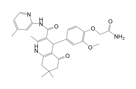 4-[4-(2-amino-2-oxoethoxy)-3-methoxyphenyl]-2,7,7-trimethyl-N-(4-methyl-2-pyridinyl)-5-oxo-1,4,5,6,7,8-hexahydro-3-quinolinecarboxamide