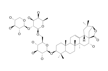 JULIBrOSIDE-A2;ACACIC-ACID-LACTONE-3-O-BETA-D-XYLOPYRANOSYL-(1->2)-BETA-D-FUCOPYRANOSYL-(1->6)-BETA-D-GLUCOPYRANOSIDE