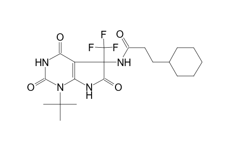 N-[1-tert-butyl-2,4,6-triketo-5-(trifluoromethyl)-7H-pyrrolo[2,3-d]pyrimidin-5-yl]-3-cyclohexyl-propionamide