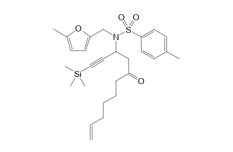 4-Methyl-N-[(5-methylfuran-2-yl)methyl]-N-{3-oxo-1-[(trimethylsilyl)ethynyl]non-8-en-1-yl}benzenesulfonamide