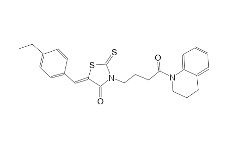 4-thiazolidinone, 3-[4-(3,4-dihydro-1(2H)-quinolinyl)-4-oxobutyl]-5-[(4-ethylphenyl)methylene]-2-thioxo-, (5Z)-