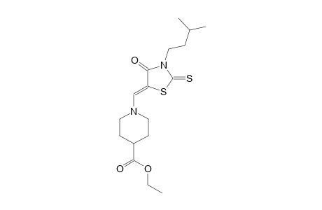 4-piperidinecarboxylic acid, 1-[(Z)-[3-(3-methylbutyl)-4-oxo-2-thioxo-5-thiazolidinylidene]methyl]-, ethyl ester