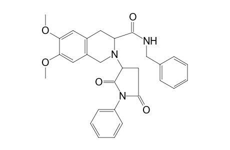 N-benzyl-2-(2,5-dioxo-1-phenylpyrrolidin-3-yl)-6,7-dimethoxy-1,2,3,4-tetrahydroisoquinoline-3-carboxamide