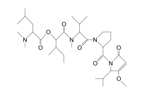N-(2-<N,N-Dimethylleucyl>oxy-3-methylpentanoyl-N-methylvalyl-prolyl)-4-methoxy-5-isopropyl-3-pyrrolin-2-one;mirabimide A