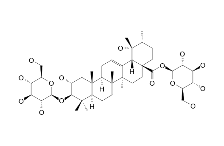 ROSMUTIN-3-O-BETA-D-GLUCOPYRANOSIDE;3-O-BETA-D-GLUCOPYRANOSYL-2-ALPHA,19-ALPHA-DIHYDROXY-URS-12-EN-28-OIC-ACID-BETA-D-GLUCOPYRANOSYLESTER