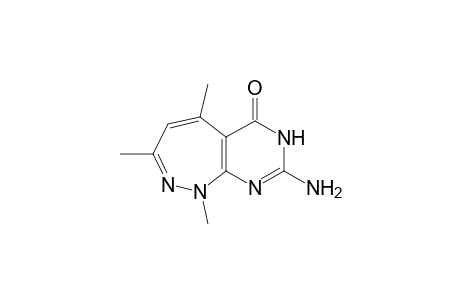 6H-Pyrimido[4,5-c]-1,2-diazepin-6-one, 8-amino-1,7-dihydro-1,3,5-trimethyl-