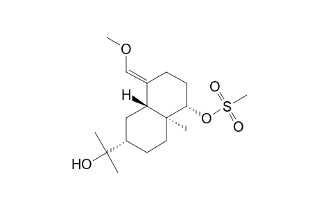 (2.alpha.,4a.alpha.,5.alpha.,8a.beta.)-(+-)-Decahydro-8-(1-methoxymethylene)-.alpha.,alpha.,4a-trimethyl-5-[(methylsulfonyl)oxy]-2-naphthalenemethanol