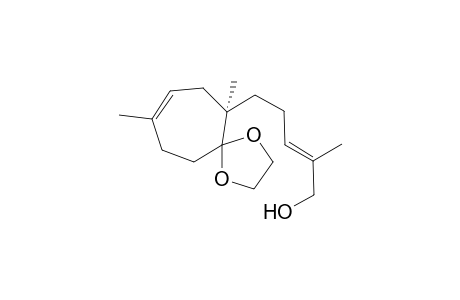 3,7-Dimethyl74-[4-(hydroxymethyl)pent-3-en-1-yl]-6,6-ethylenedioxy-2-cycloheptene