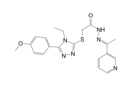 acetic acid, [[4-ethyl-5-(4-methoxyphenyl)-4H-1,2,4-triazol-3-yl]thio]-, 2-[(E)-1-(3-pyridinyl)ethylidene]hydrazide