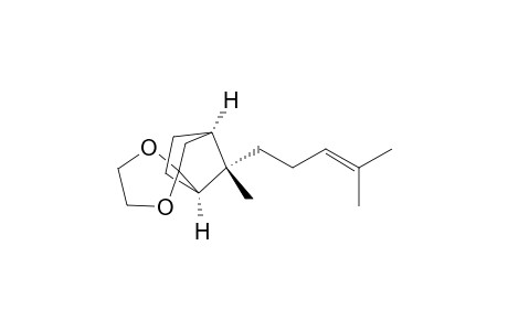 Spiro[bicyclo[2.2.1]heptane-2,2'-[1,3]dioxolane], 7-methyl-7-(4-methyl-3-pentenyl)-, (1.alpha.,4.alpha.,7S*)-(.+-.)-