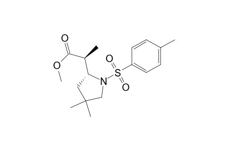 2-Pyrrolidineacetic acid, .alpha.,4,4-trimethyl-1-[(4-methylphenyl)sulfonyl]-, methyl ester, (R*,S*)-(.+-.)-