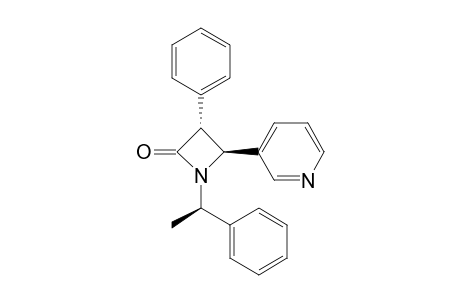 (-)-(3R,4S,1'R)-3-Phenyl-1-(1-phenylethyl)-4-pyridin-3-ylazetidin-2-one